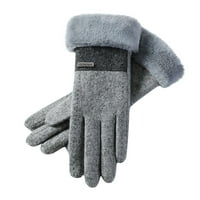 Kiplyki сделки поддържат топли дамски ръкавици топло запазете студено доказателство топъл докосване на екрана Зимна вълна сгъстяване плюшена ръкавица