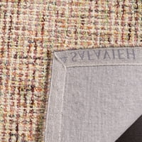 Резюме Delia Geometric Striped Wool Area Rug, Beige Rust, 6 '6' Round