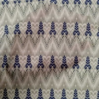 OneOone Cotton Poplin Fabric Chevron & Swirl Ikat Print Fabric Bty Wide