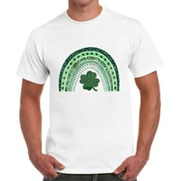 Yunmic Summer Mens Clearance Мъжки модни ежедневни мъжки унизинг Ежедневен тениска St. Patrick Day 3d печат Графичен печат с къс ръкав Небрежен връх