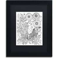 Търговска марка изобразително изкуство катерица 1 платно изкуство от Кцдодхарт Черен мат, черна рамка