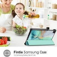 Fintie Slim Case for Samsung Galaxy Tab A Lite Model, Ultra Thin Light Hard Back Shell Трикратен капак за стойка, изумруден мрамор
