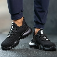 Tanleewa Мъжки стоманен пръст на краката работни обувки за безопасност Дишащи леки маратонки с размер на обувки мъже6 жени7