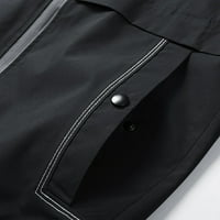 Symoid Mens Coats and Jackets- Спортно яке Сенд-кабинет на яка пролет и есен небрежен топ черно m