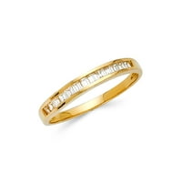 Jewels 14K Gold Ring Baguette Cubic Zirconia CZ мач лента размер 7.5