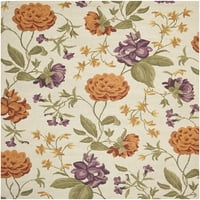 Blossom tracy флорални цветя вълна килим, кафяв мулти, 4 '6'