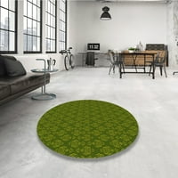 Ahgly Company Indoor Round шарени тъмни горски зелени килими, 5 'кръг