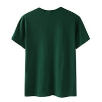 Тениски на айомета за жени жени модна ежедневна горна риза писмо отпечатана тениска с къси ръкави с тениски за жени зелени, xxl