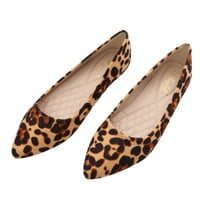 Модни леопардови обувки обувки с плосък ток заострени обувки Свободно Време за жени дами