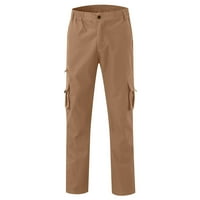 Ериао мъжки спокойни панталони от тактически товари, работни панталони за мъже плюс размер на открито панталони торбисти панталони за талия с кайс с мулти джобове