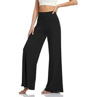 Snoarin плюс размер женски панталони за йога мода солиден цвят разтягане йога ежедневни панталони с висока талия на свобода на небрежни гамани с широки гамани на крак?