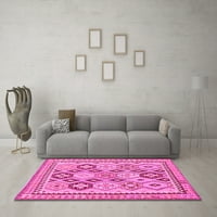 Ahgly Company Indoor Rectangle Southwestern Pink Country Area Rugs, 5 '7'