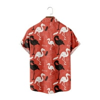 Plantain Leaf Flamingo Смешно печат тениска Мъжки удобна шега тениска отгоре за деца момче момиче