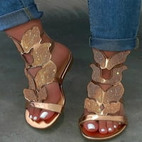 Crocowalk дами жени пеперуда Rhinestone Diamond Flat Summer Glitter Sandals Shoes