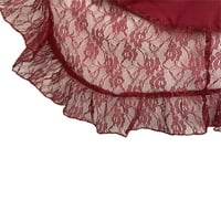 Wassery Vintage Lace Long пола за жени с висока талия на облицовка Плисирана кръстосана опаковка Ruched Bodycon Пола плисирана дантелена подгъва