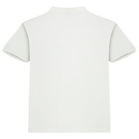 Колиша Мъжки риза Малка цветна тениски с къс ръкав летни върхове разтягане тенис v тениска на врата бяла m