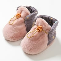 Зимни топли ботуши Момчета момичета бебешки обувки Малко обувки Меки неплъзгащи се подли чорапи за ходене обувки