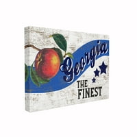 Колекцията за домашен декор на Fupell Rustic Americana Star Frate Crate Finest Peaches Georgia State Streted Canvas Wall Art, 1. 20