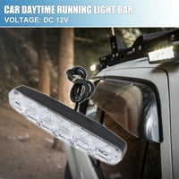 Car Daytime Turning Light Bar White Amber Switchback Завой сигнал 6-LED светло пластмасова черна