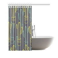Кактуси в цветни панталони душ завеса водоустойчив плат за баня завеса