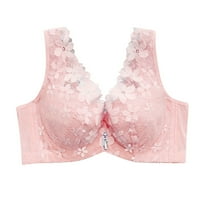 Zuwimk Bralettes за жени, женски прегръдки дантелени контурирани сутиен с контур розово, 36e