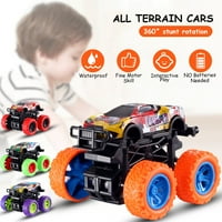 Автомобил за дистанционно управление за деца, Monster Truck RC Car 360 ° Въртяща се каскадьорна кола за подаръци за детски ден - портокал