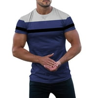 Ризи за мъже модни къси ръкави Crewneck Muscle Tee тениска кафяв xl