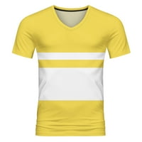 Fvwitlyh Custom Thish Мъжки тениски с V-образно деколте жълти 3x-големи