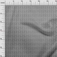 Oneoone памучен копринен сив тъкан Геометрично DIY Облекло Опасване на тъкани Материя от печат по двор широк