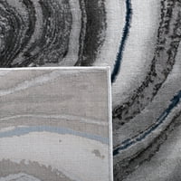 Craft Angjelko Abstract Area Rug, сиво синьо, 6'7 9 '