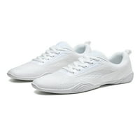 Маратонки за възрастни и младежки танцови маратонки бели обувки с мажоретни обувки с мажоретни обувки с мажоретка за обувки с леки танцови състезания бяло 6.5y 7.5 6.5