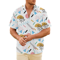 Мъжки къс ръкав 80-те 90-те Хавайски риза удобен магически ярък дизайн плажни ризи за млади хора за подарък на приятели