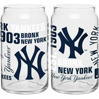 Бьолтер Брандс МЛБ комплект от две спиртни стъкла, Ню Йорк Янкис