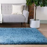 Инфинити колекция твърди шаг площ килим от Rugs.com 'Äì синьо 6' 9 ' висок-купчина плюшени килим Перфектен за дневни, спални, трапезарии и повече