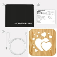 Dagobertniko LED дървени нощни лампи за спални настолна лампа с домашни любимци USB коледни подаръци