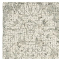 Резюме Константин Дамаски вълна килим, сива слонова кост, 4 '6'