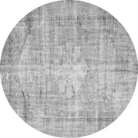 Ahgly Company Indoor Rectangle Abstract Grey Contemporary Area Rugs, 3 '5'