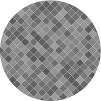 Ahgly Company Indoor Round Marketed Ash Grey area Rugs, 4 'кръг