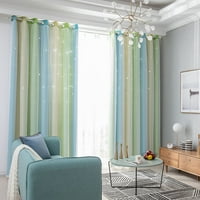Градиентен цвят двойно слой прозорец Тюл завеси за слънчеви прозорци