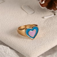 Пръстени за тийнейджърки момичета ， Моден пръстен във формата на сърце Нова модна сладка форма пръстен за най-новите дамски пръстен