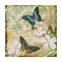 Търговска марка изобразително изкуство 'вдъхновяващи пеперуди 1' платно изкуство от Жан Плут