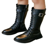 Daeful Girl Fashion Waterproof Shoes Walking Небрежно коляно високи ботуши комфорт Данте