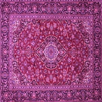 Ahgly Company Indoor Rectangle Medallion Pink Traditional Area Rugs, 6 '9'