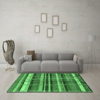 Ahgly Company Indoor Square Oriental Emerald Green Industrial Area Rugs, 7 'квадрат