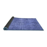 Ahgly Company Indoor Rectangle Резюме Сини съвременни килими, 8 '12'