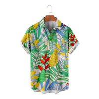 Лятна модна 3D ризи Мъжки плаж Мъжки риза с къси ръкави Хавайски върхове Мъжки дрехи