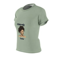 Естествено вкоренен женски крясък и шиене на тениска с черно момиче