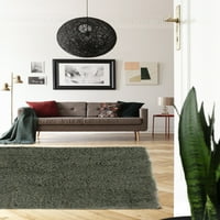 Linon flk -3am ft. Flokati Flat Woven Area Rug - Olive