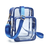 Женска чанта за чанта за портмоне на жените, мулти джобове прозрачна чанта за рамо за работни спортни игри