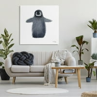 Ступел индустрии очарователни бебе пингвин птица Арктика животните илюстрация платно стена изкуство, 36, дизайн от ейл Сайз студио